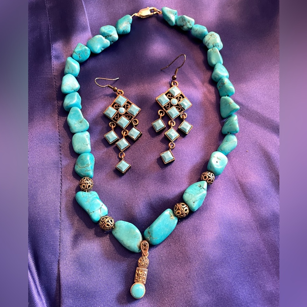 Turquoise and Silver Set